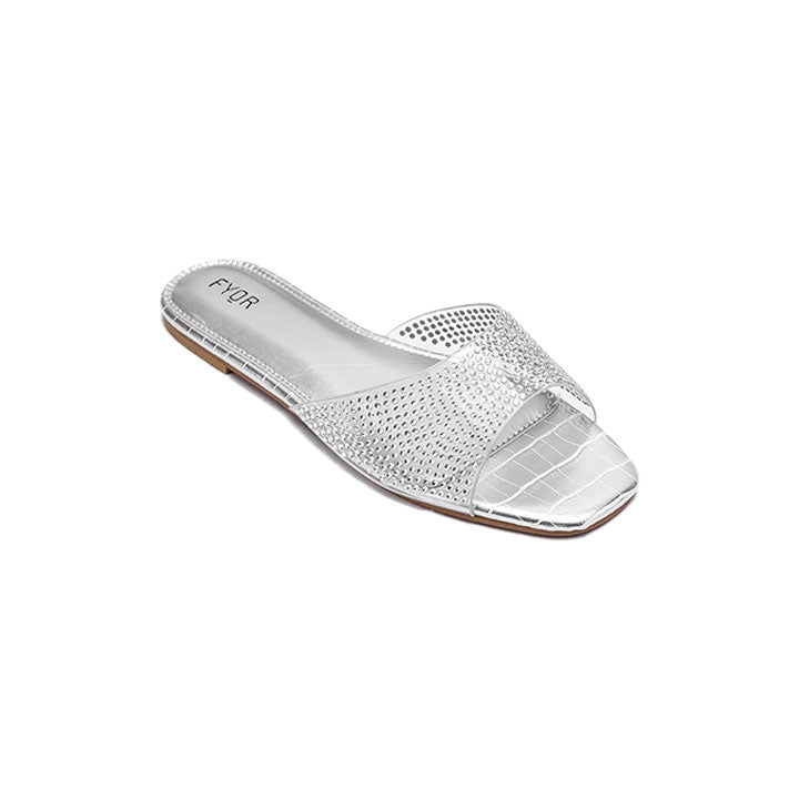 Fyor MY 254 Flat sandal #color_silver
