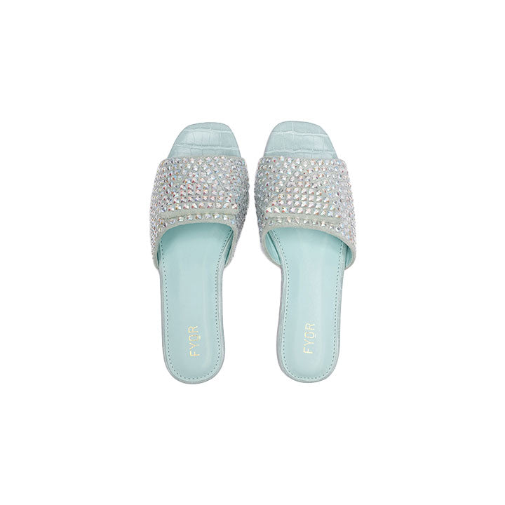 Fyor MY 256 Flat sandal #color_mint-green