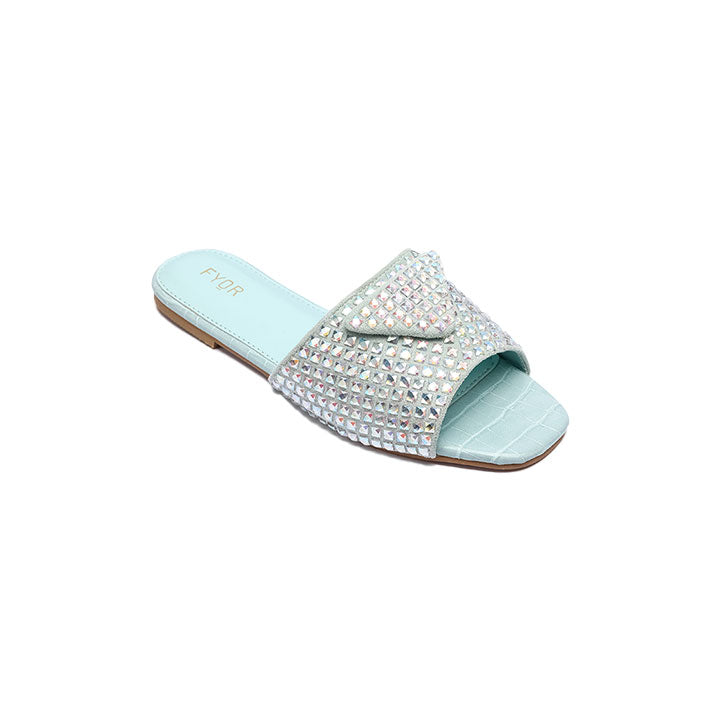 Fyor MY 256 Flat sandal #color_mint-green