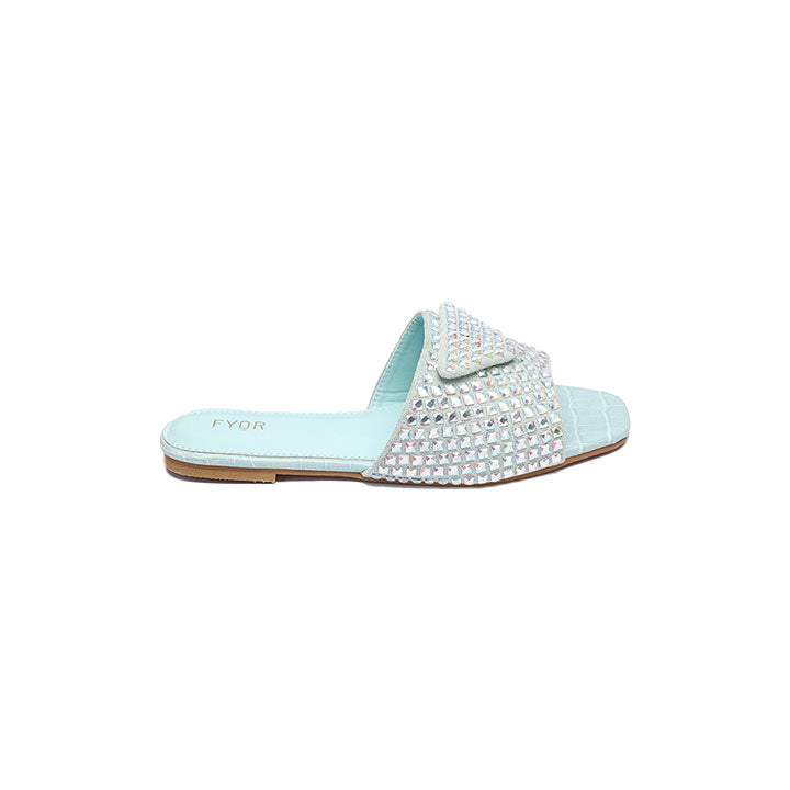 Fyor MY 256 Flat sandal #color_mint-green