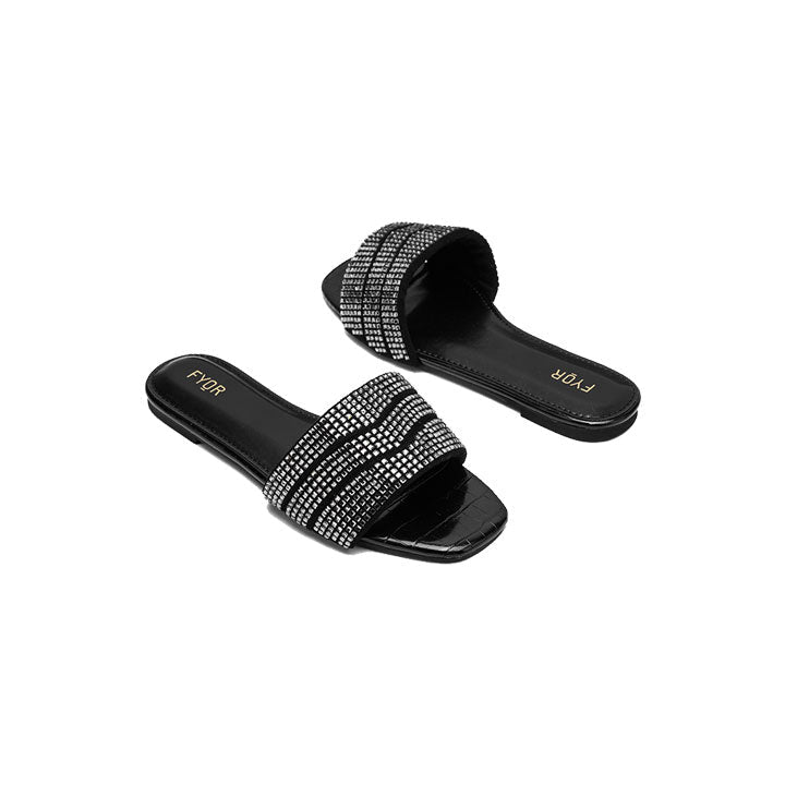 Fyor MY 257 Flat sandal #color_black