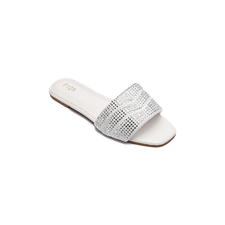 Fyor MY 257 Flat sandal #color_white