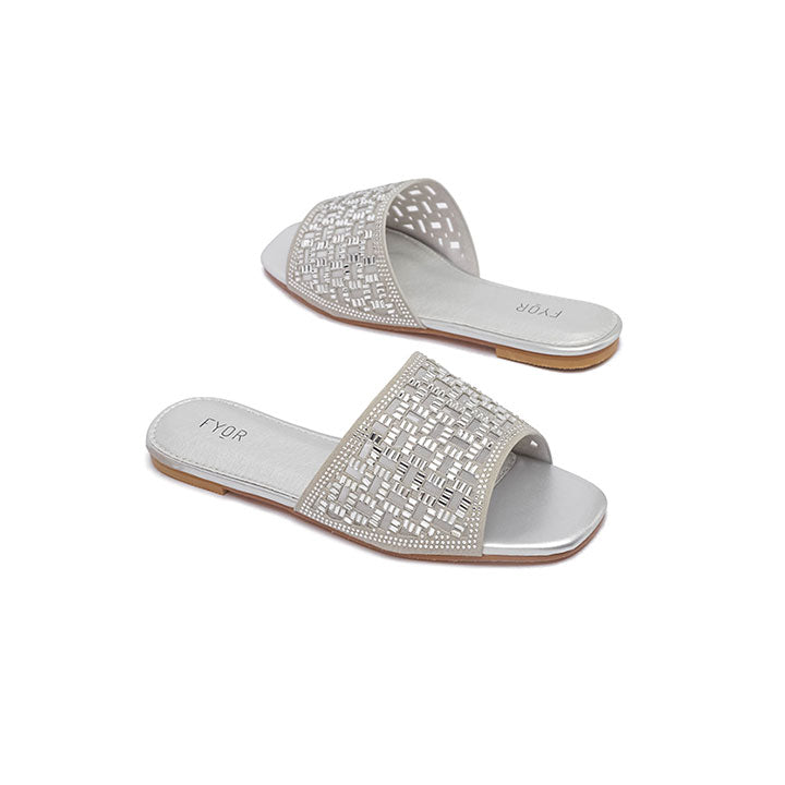 Fyor MY 262 Flat sandal #color_silver