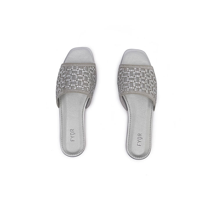 Fyor MY 262 Flat sandal #color_silver