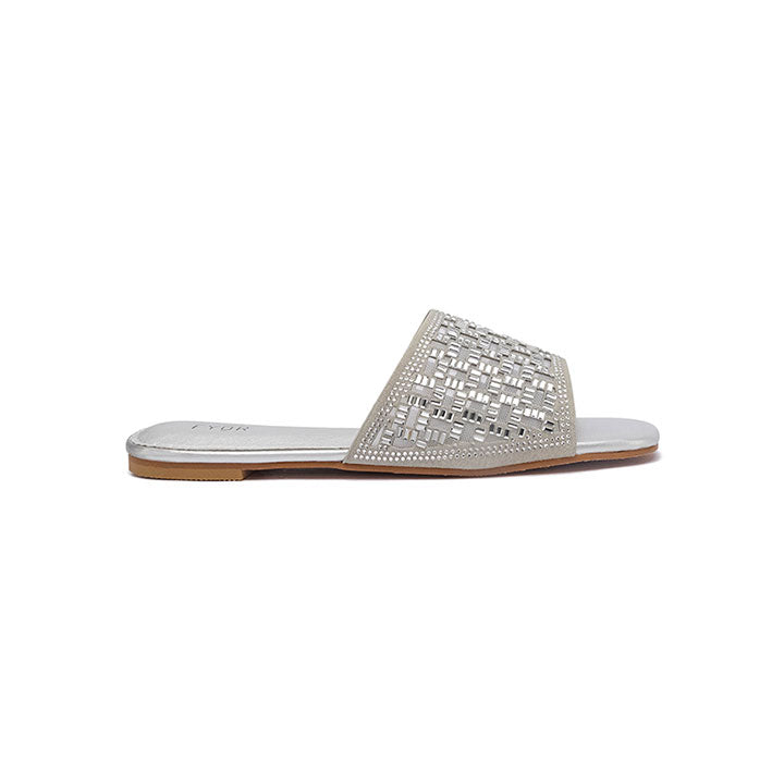 Fyor MY 262 Flat sandal #color_silver