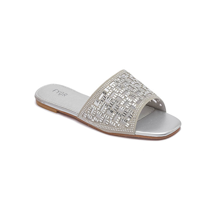 Fyor MY 262 Flat sandal #color_silver