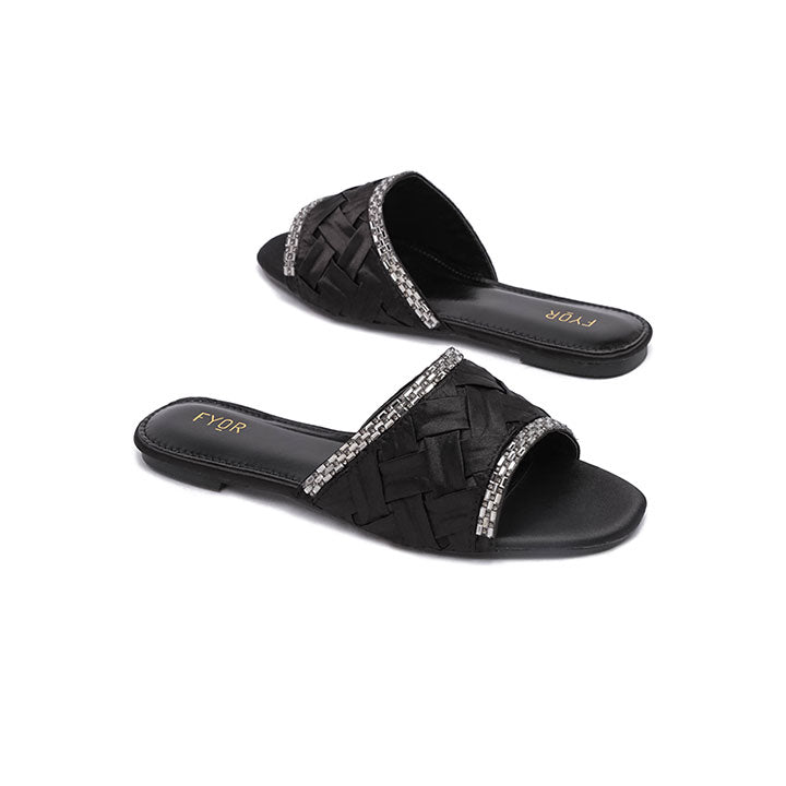 Fyor MY 263 Flat sandal #color_black