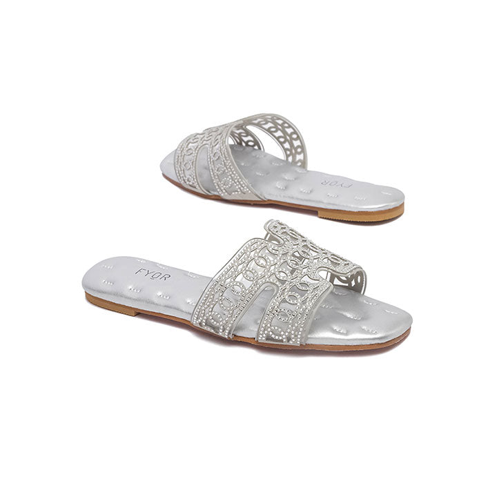 Fyor MY 264 Flat sandal #color_silver