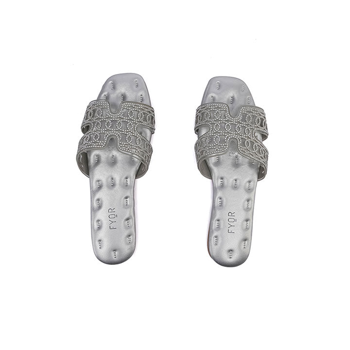 Fyor MY 264 Flat sandal #color_silver