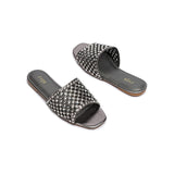 Fyor MY 286 Flat sandal #color_gunmetal