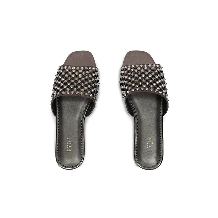 Fyor MY 286 Flat sandal #color_gunmetal