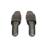 Fyor MY 286 Flat sandal #color_gunmetal