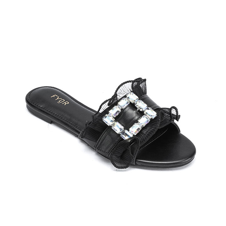 Fyor MY 316 Flat sandal #color_black