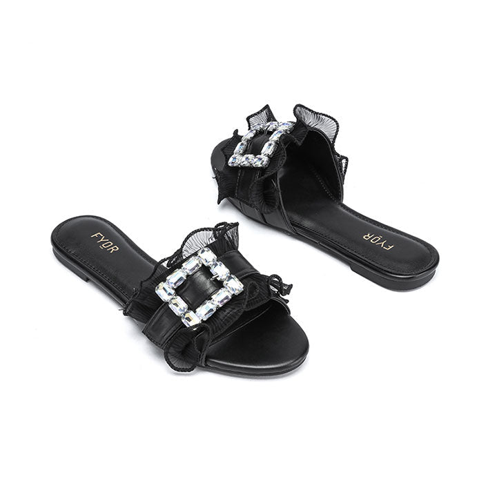 Fyor MY 316 Flat sandal #color_black