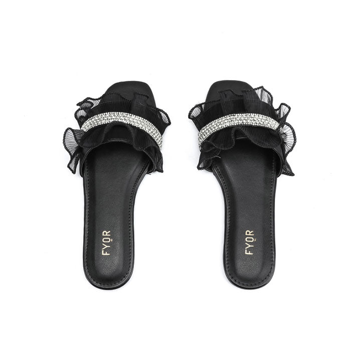 Fyor MY 317 Flat sandal #color_black