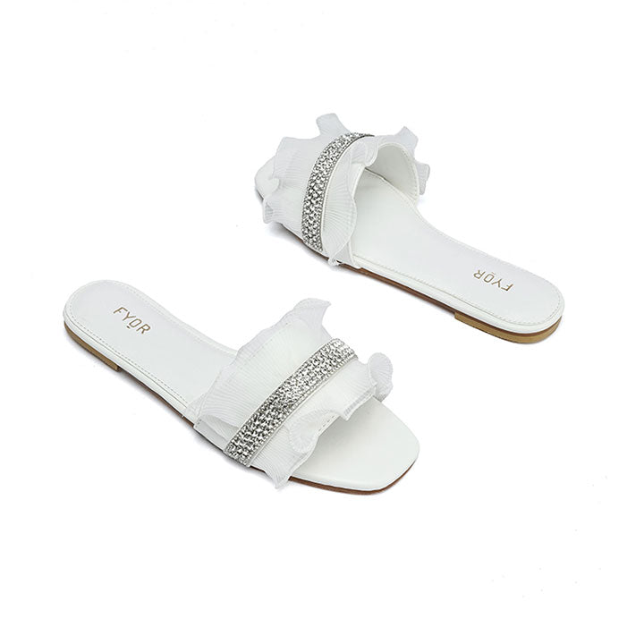 Fyor MY 317 Flat sandal #color_white