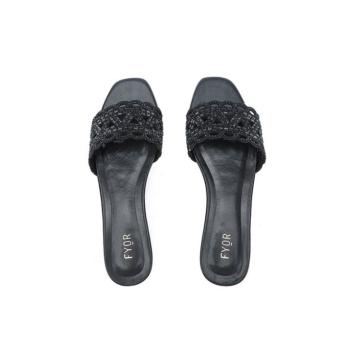 Fyor MY 319 Flat sandal #color_black