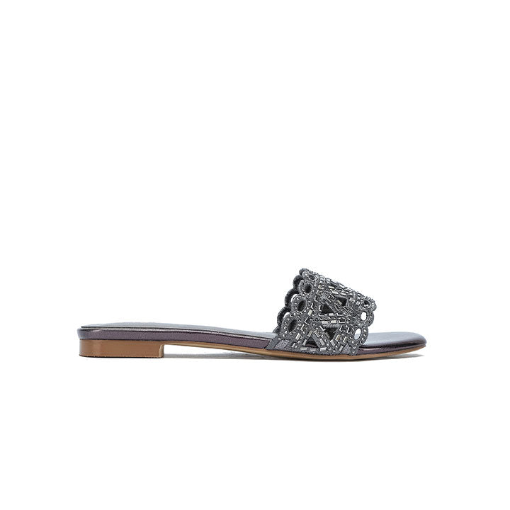 Fyor MY 319 Flat sandal #color_gunmetal