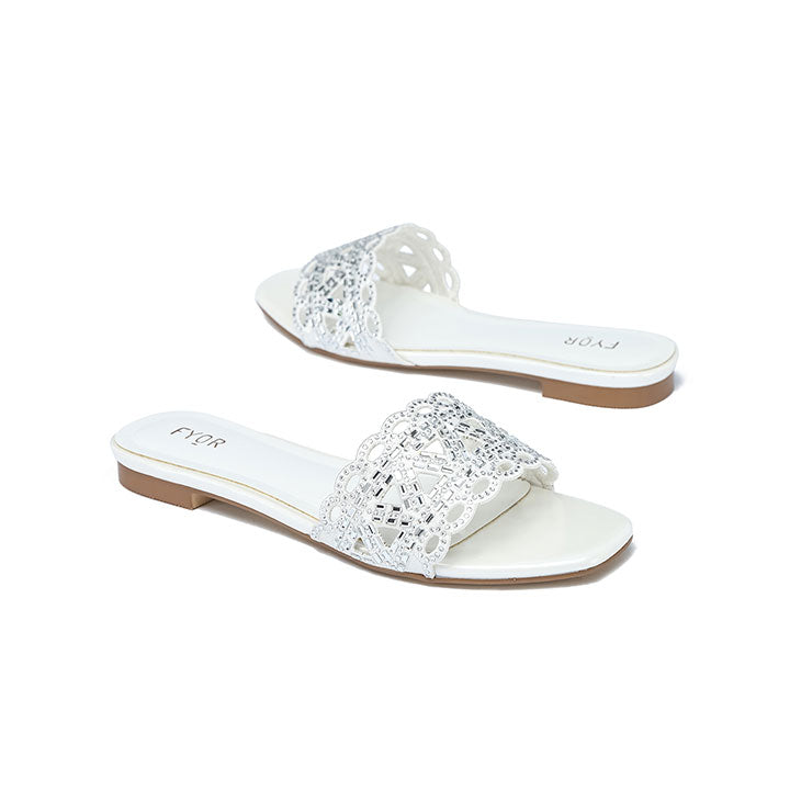 Fyor MY 319 Flat sandal #color_white