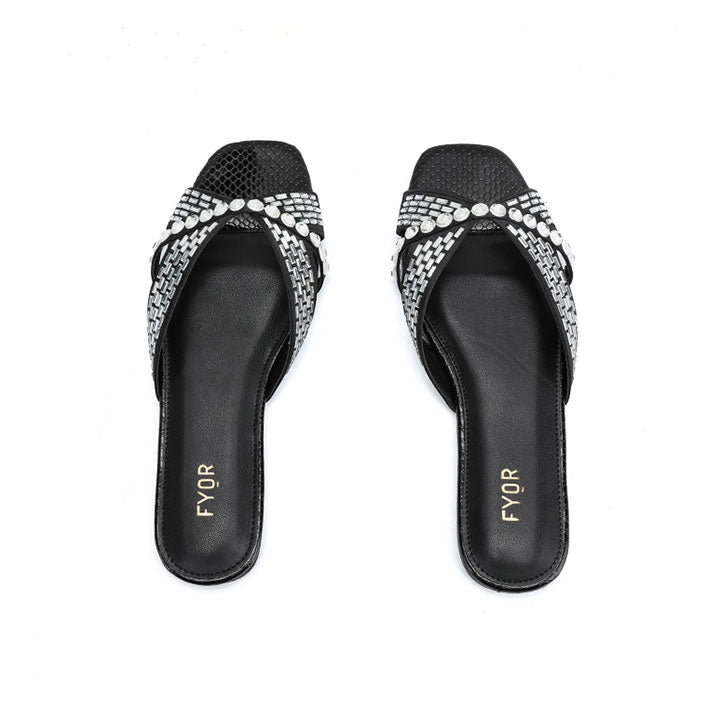 Fyor MY 326 Flat sandal #color_black