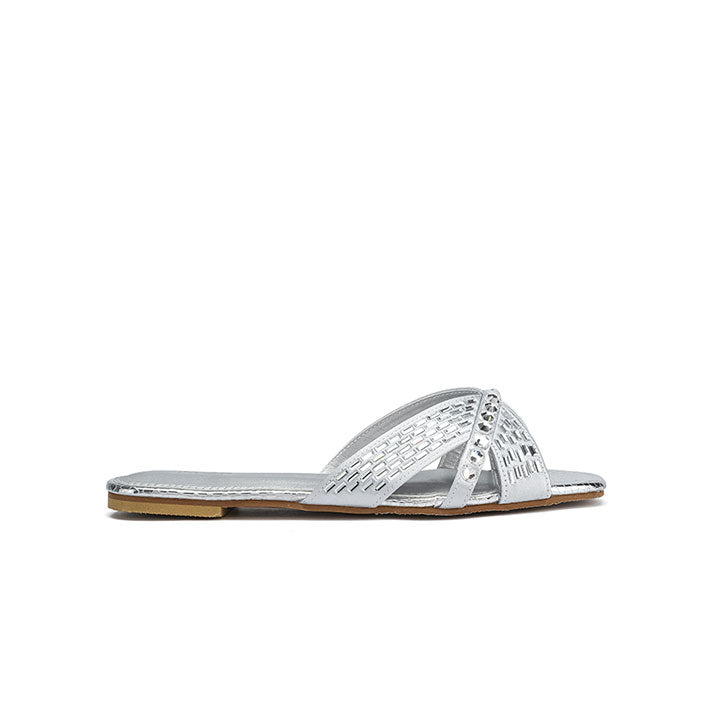 Fyor MY 326 Flat sandal #color_silver