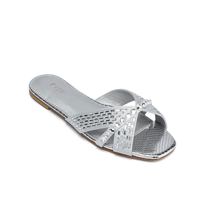Fyor MY 326 Flat sandal #color_silver