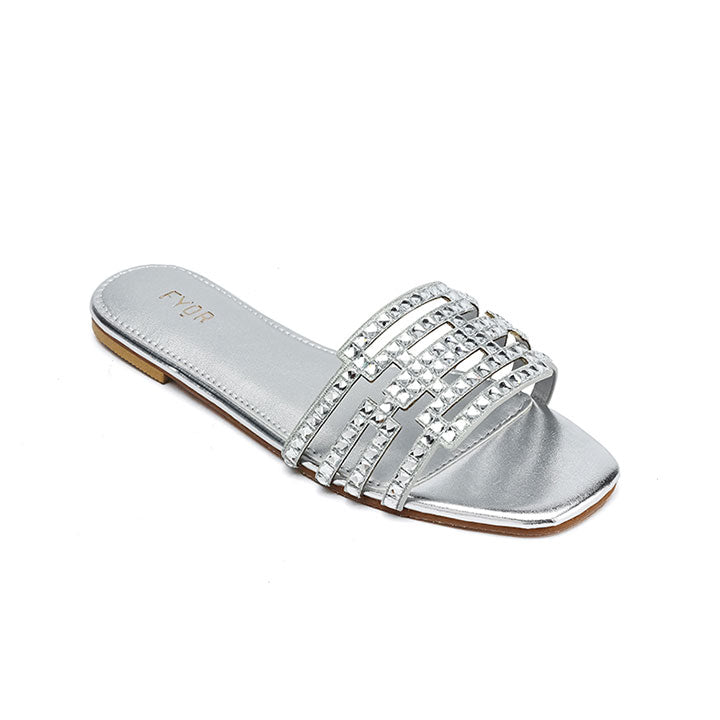 Fyor MY 329 Flat sandal #color_silver
