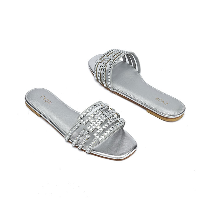 Fyor MY 329 Flat sandal #color_silver