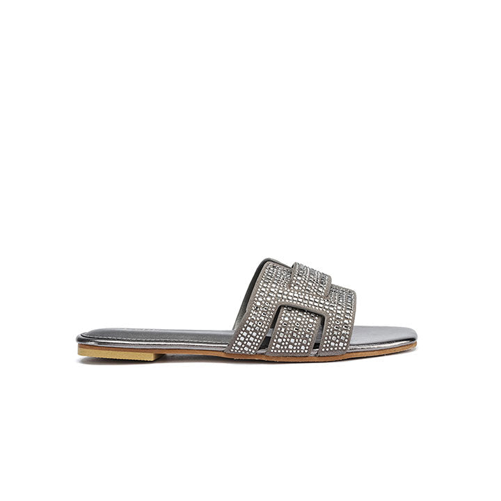 Fyor MY 332 Flat sandal #color_gunmetal