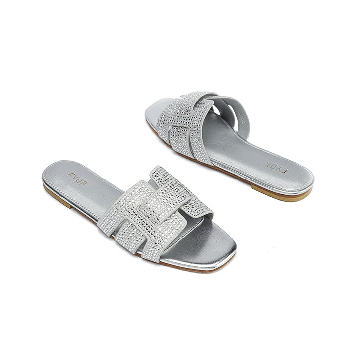 Fyor MY 332 Flat sandal #color_silver