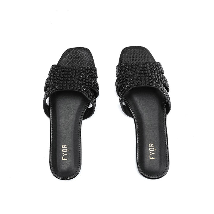 Fyor MY 333  Flat sandal #color_black