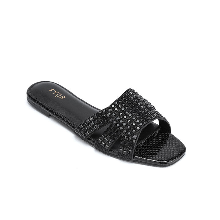 Fyor MY 333  Flat sandal #color_black