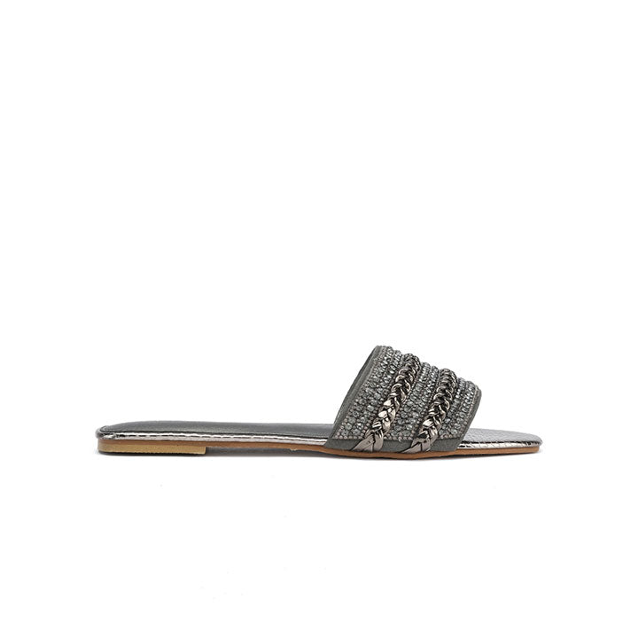 Fyor MY 334 Flat sandal #color_gunmetal