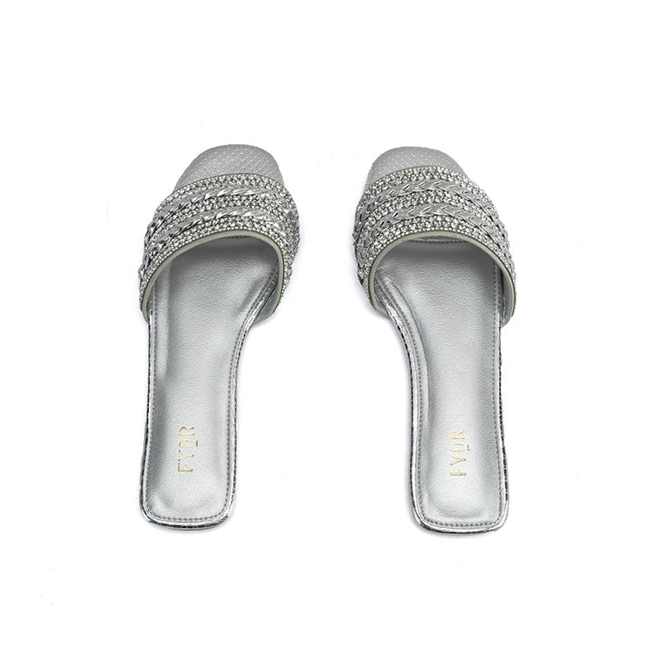 Fyor MY 334 Flat sandal #color_silver