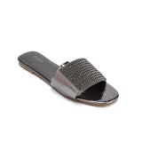 Fyor MY 342 Flat Sandal #color_gunmetal