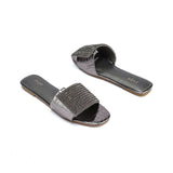 Fyor MY 342 Flat Sandal #color_gunmetal