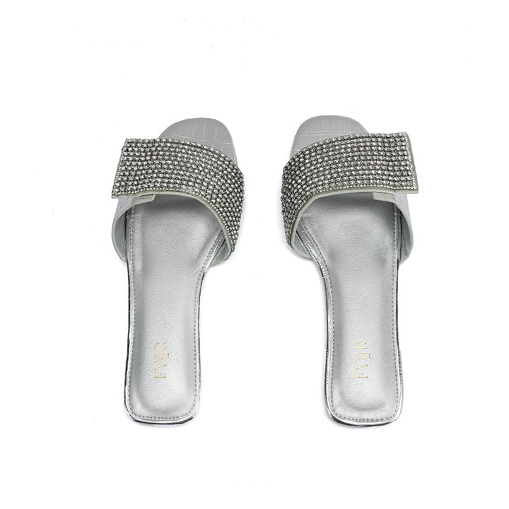 Fyor MY 342 Flat Sandal #color_silver
