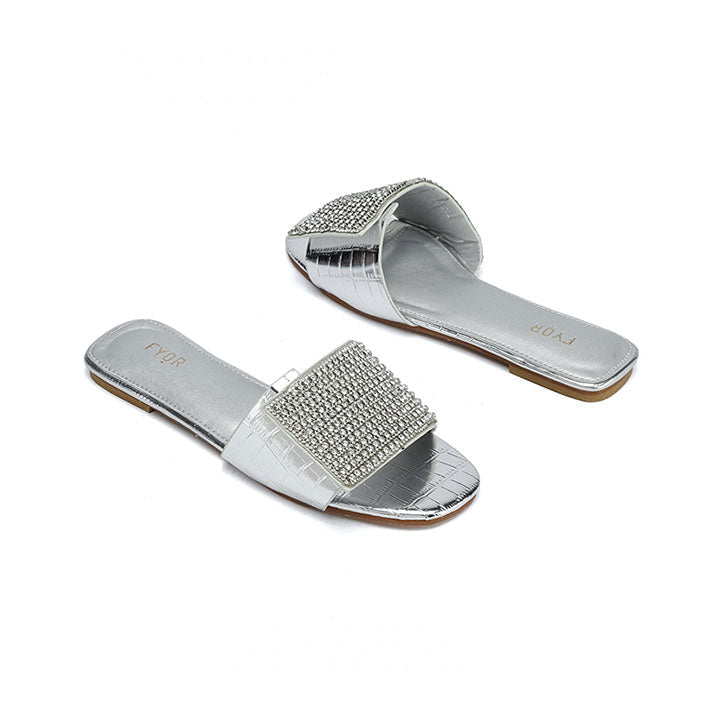 Fyor MY 342 Flat Sandal #color_silver