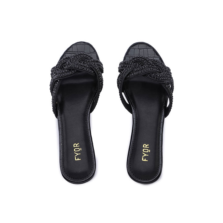 FYOR Flat Sandal #color_black