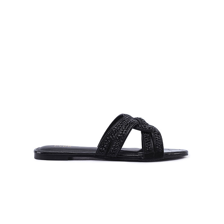 FYOR Flat Sandal #color_black