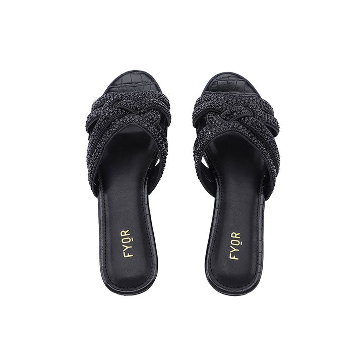 FYOR Flat Sandal #color_black