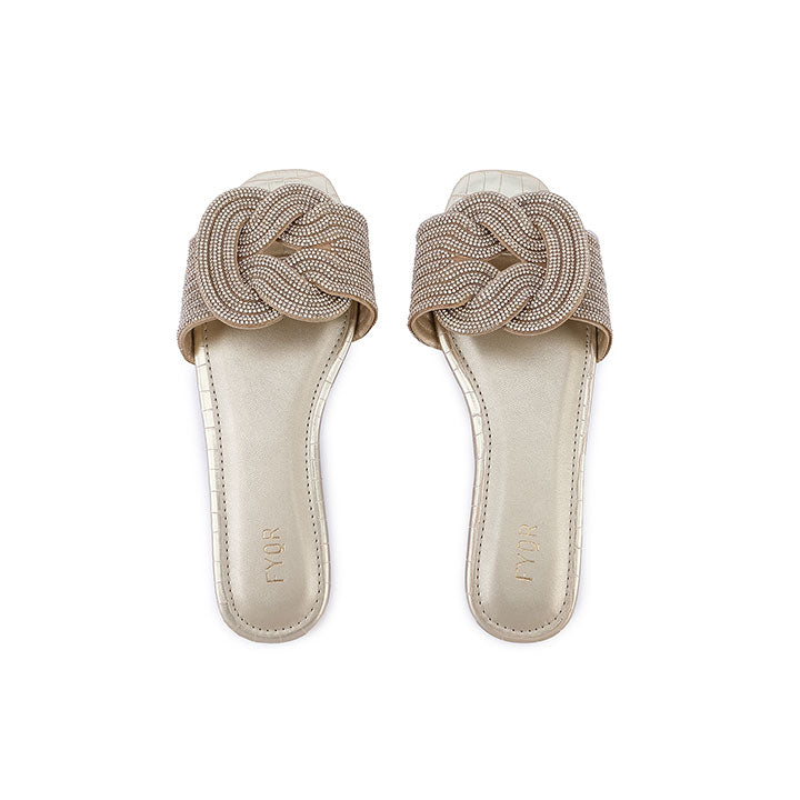 FYOR Flat Sandal #color_gold