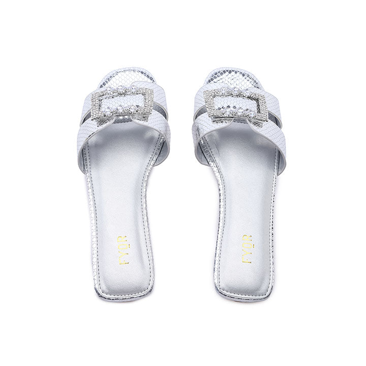 FYOR Flat Sandal #color_silver