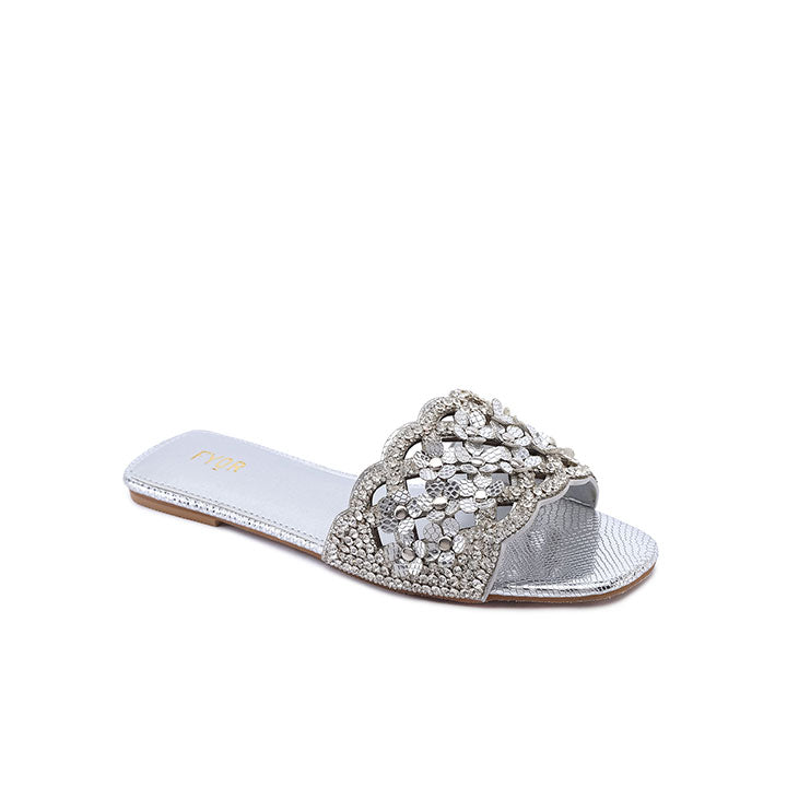 FYOR Flat Sandal #color_silver