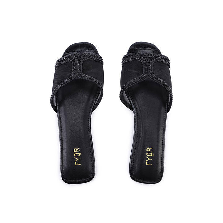 FYOR Flat Sandal #color_black
