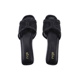 FYOR Flat Sandal #color_black