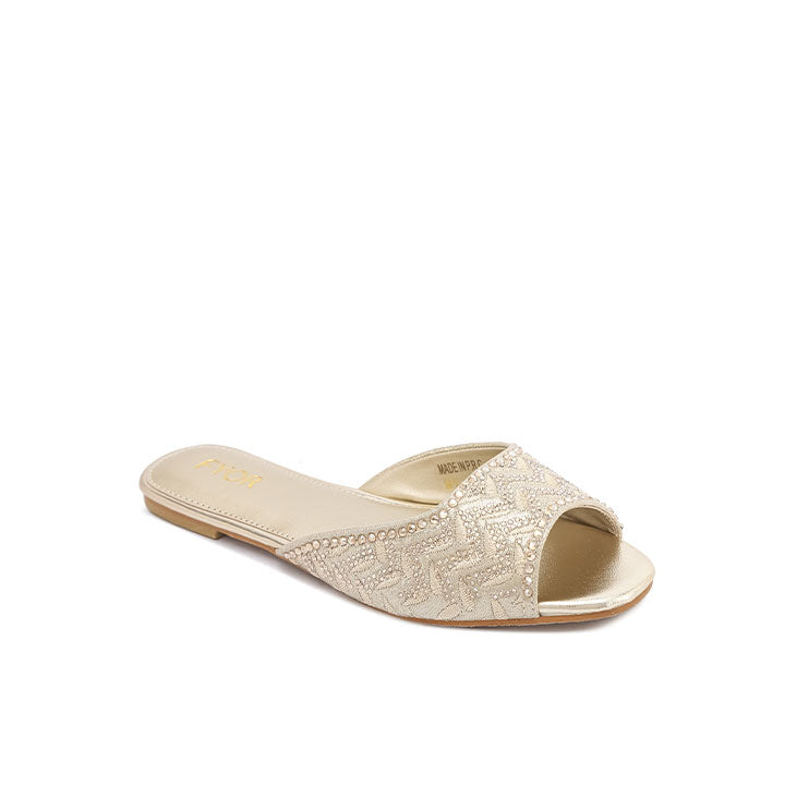 FYOR Flat Sandal #color_gold