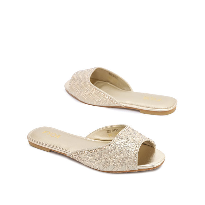FYOR Flat Sandal #color_gold
