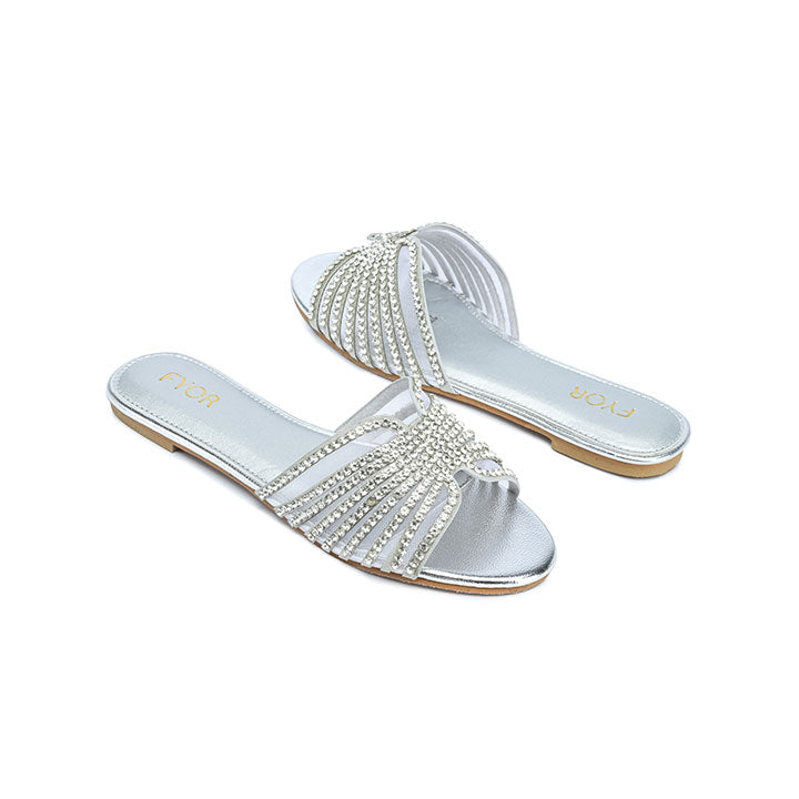 FYOR Flat Sandal #color_silver