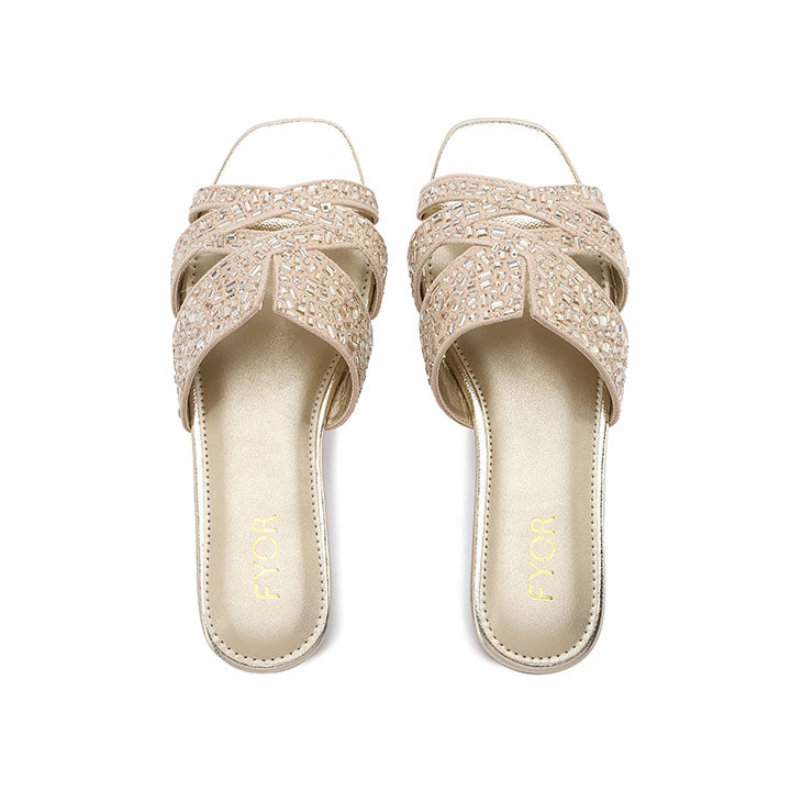 FYOR Flat Sandal #color_gold